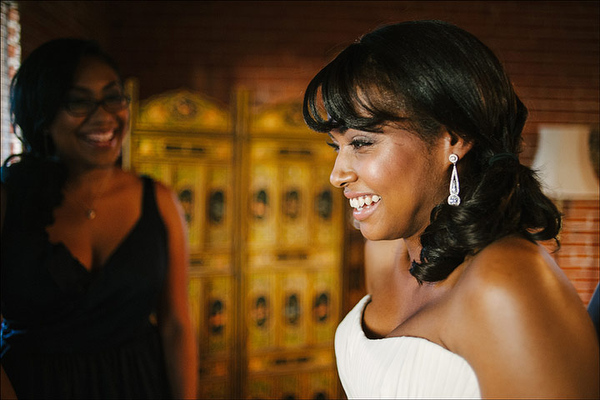 bride smiling