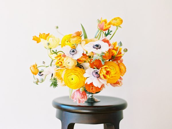Tulip and Ranunculus Centerpiece