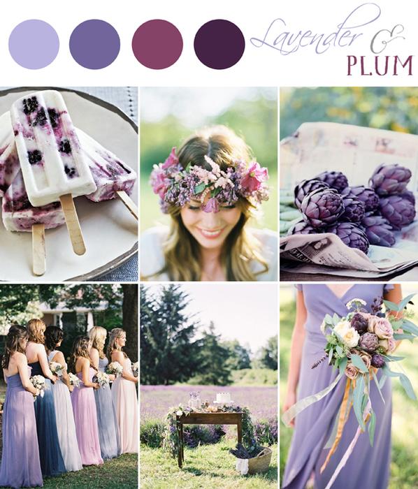 lavender & purple color palette, inspiration board