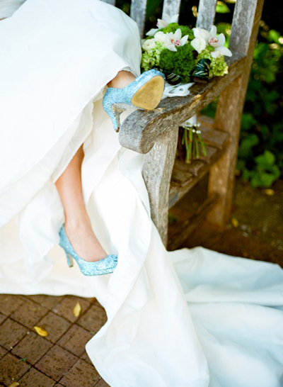 blue bridal shoes