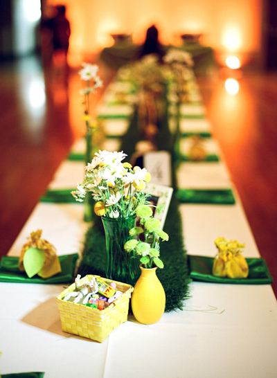 reception table decor