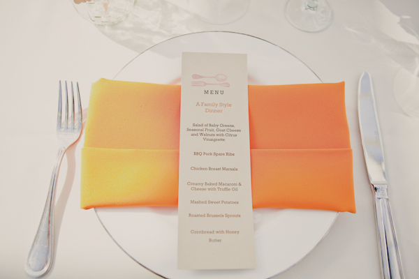 orange dinner napkins