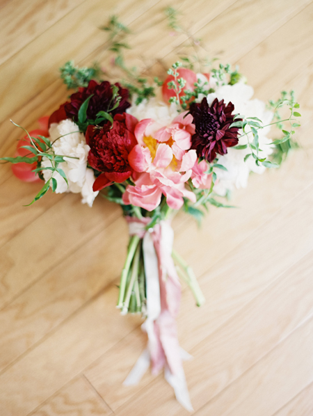 Peony Bouquet and Midori Ribbon