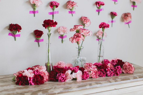 DIY Carnation Flower Wall
