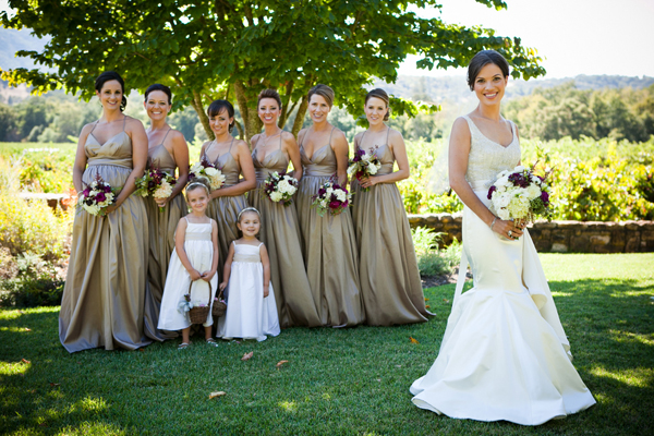 bridesmaids and flower girls