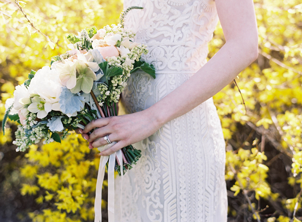 Janie Medley Flora Design Bouquet, BHLDN Gown