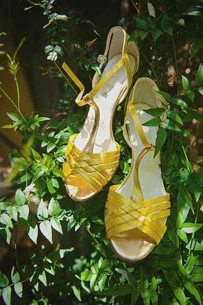 yellow bridal shoes