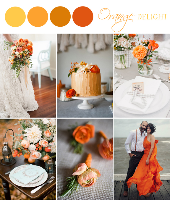 orange color palette, inspiration board