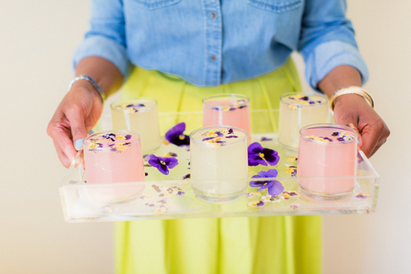 diy pansy ice tray