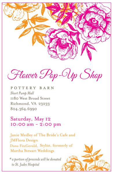 Pottery Barn Flower Pop up Shop