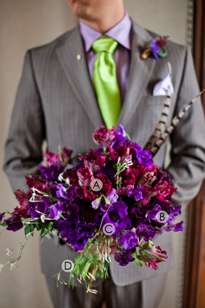 Purple Bridal Bouquet