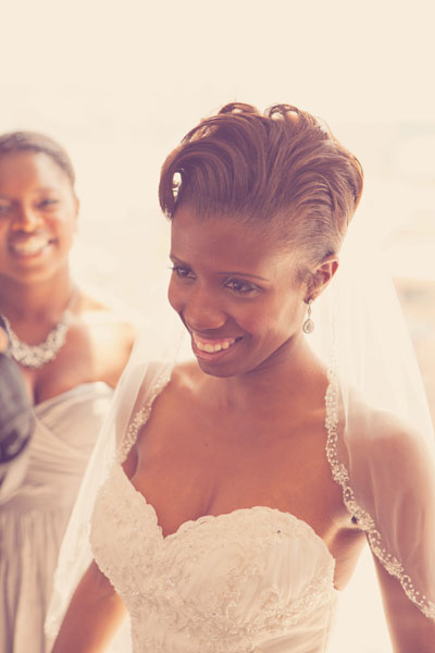 bride smiling