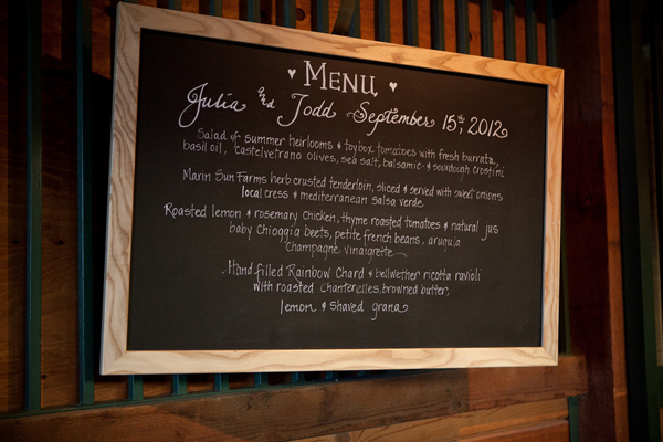 chalkboard menu