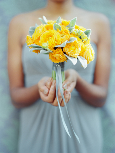 yellow ranunculus bouquet